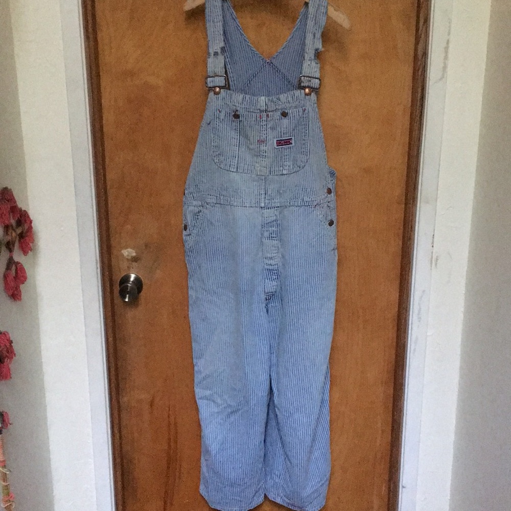 Vintage Denim Pin Stripe Overalls